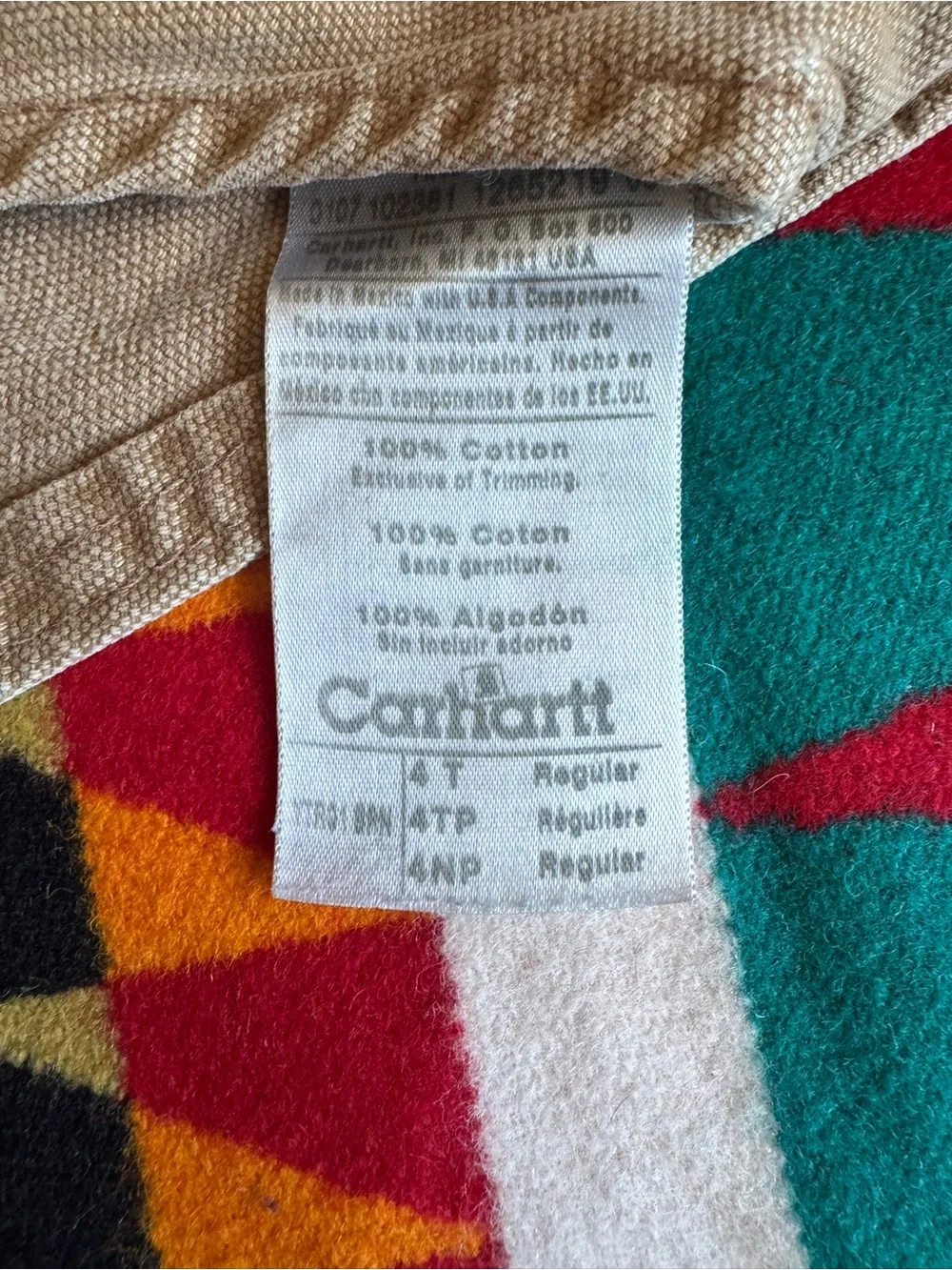 Carhartt Kids Tan Canvas Overalls - Distressed